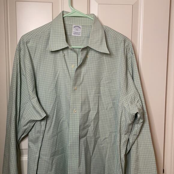 Brooks Brothers mint green button down 17 6/7 - Picture 5 of 7